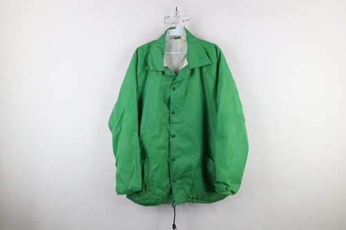 Giacca Coach Coach Vintage anni 70 Streetwear Uomo XL Invecchiato Foderato Verde USA