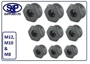 M8 M10 M12 GALV SHEAR NUT SECURITY NUT TAMPER RESISTANT SNAP OFF PALISADE NUT - Picture 1 of 1