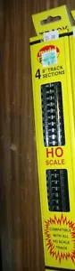 44 MODEL POWER NICKLE SILVERCODE 100? HO STRAIGHT/CURVED TRACK 4- 9" #21-34, 33 - Picture 1 of 8