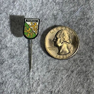 Thurgau Switzerland Coat of Arms Crest Vintage Stick Pin Badge #49658 - Picture 1 of 2