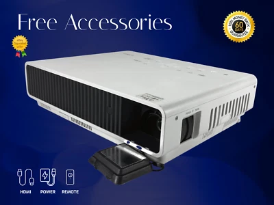 DLP Projector Eco-Friendly 4K for Streaming, Zoom, Presentations 2500 Lumens 📊 - Image 1 of 4
