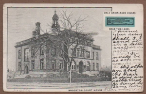 GERICHTSHAUS BROCKTON MASSACHUSETTS 1906 KOMPLIMENTE DER ZIGARRENGEWERKSCHAFT #97 - Bild 1 von 2