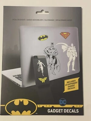 NEW DC Batman WW Superman Gadget Reusable Decals Waterproof Electronic Sticker - Image 1 of 3