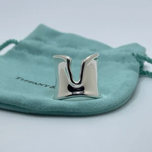 Tiffany & Co Elsa Peretti Sterling Silver Split Ring Size 7 - Picture 1 of 4