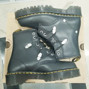 DR MARTENS 1460 Bex Smooth Leather Lace Up Boots Mens Sz 5/ Wmns Sz 6 BLACK NEW - Picture 1 of 6