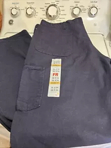 Carhart 100791 Men's Navy FR Canvas Pants NFPA 2112 Men's 38, Inseam 34 - Picture 1 of 9