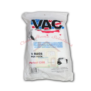 Perfect C105 Vacuum America Clean Hepa Staubsaugerbeutel 9 Stück für H10 - Bild 1 von 2
