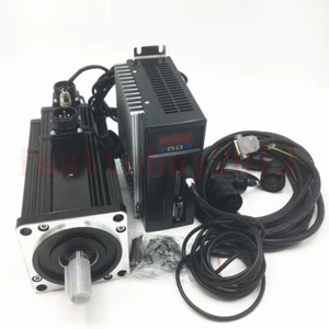 NEMA34 Servo Motor with Brake 750W 2.4NM AC Driver 3M Cables Kit for CNC Milling - Picture 1 of 11