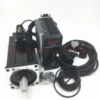 NEMA34 Servo Motor with Brake 750W 2.4NM AC Driver 3M Cables Kit for CNC Milling - Image 1 of 4