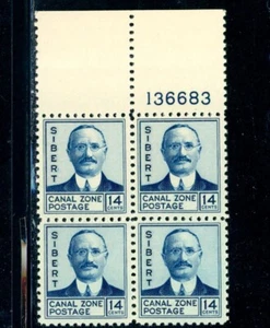 Canal Zone Scott # 110 - MNH - Placa # Bloque de 4 - CV = $10,00 (10-C245) - Imagen 1 de 1