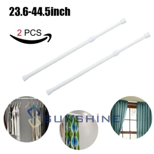 Heavy-Duty Steel Tension Curtain Rod Spring Load Telescopic Curtain Pole 23"-43" - Picture 1 of 17