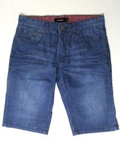 Firetrap Mens Blue Jeans Shorts Waist 32" size S Denim 13" Long Inseam Cotton - Picture 1 of 6