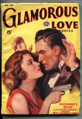 Historias de amor glamorosas enero 1938 - primer número - revista pulp romance escasa Foto 1 de 2