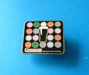 Guinness " Black Goes with Everything " Pin Badge. VGC. Unused. Enamel. - Picture 1 of 3