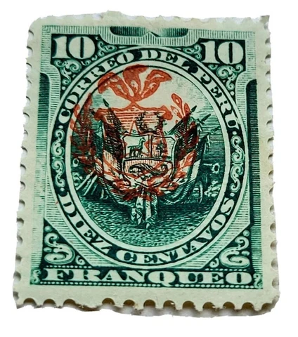 PERU 1881  ( CHILEAN Occupation) used  peru 10 Cents Cover