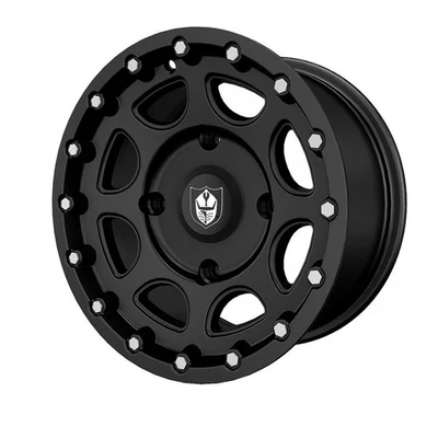 Pro Armor Matte Black 14" x 7" R14 Front Shackle Wheel Rim Polaris 1522546-458 - Image 1 of 3