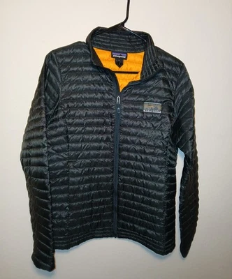 Patagonia Down Nano Puffer Jacket Green Sz Medium  Full Zip Stars Branches - Image 1 of 4