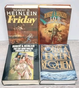 Robert Heinlein Book Lot HC Vintage Friday Cat Who Walks Through Walls Requiem - Picture 1 of 4