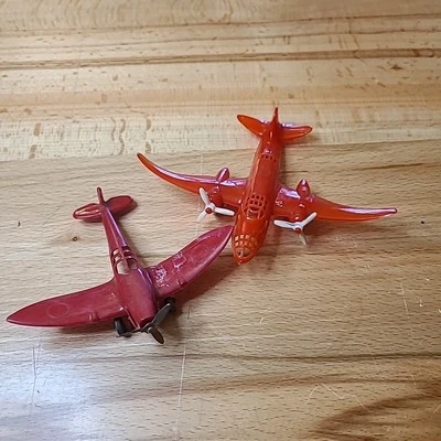 Juego de 2 aviones de juguete Thomas de plástico vintage rojo blanco Foto 1 de 4