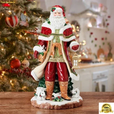 FITZ & FLOYD Fitz and Floyd Telluride Grand Santa Figurine 19" Hand-Painted Ceramic Holiday
