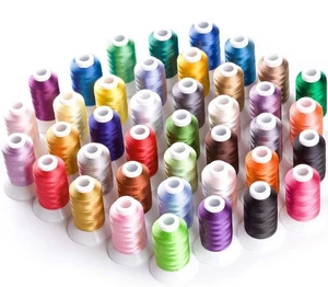 40 Farben 40 Gewicht Polyester Stickmaschine Garn Kit 550Y (500M) Kompat... - Bild 1 von 6