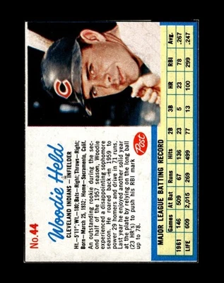 Post Set-Break 1962 # 44 Woodie Held sin precio base como nuevo *GMCARDS* Foto 1 de 2