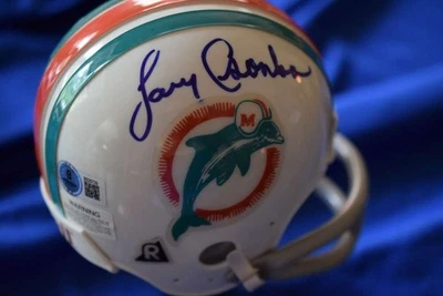 Larry Csonka Beckett BAS 亲笔签名迷你头盔签名海豚 — 第 1/2 张图片