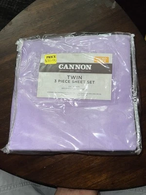 Juego de sábanas dobles de microfibra cepillada Cannon de 3 piezas - lila Foto 1 de 3