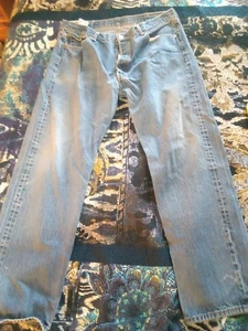 Jeans Levis 501 40x34 Botón Mosca Lavado Medio Pierna Recta Vaquero Denim Usado - Imagen 1 de 11
