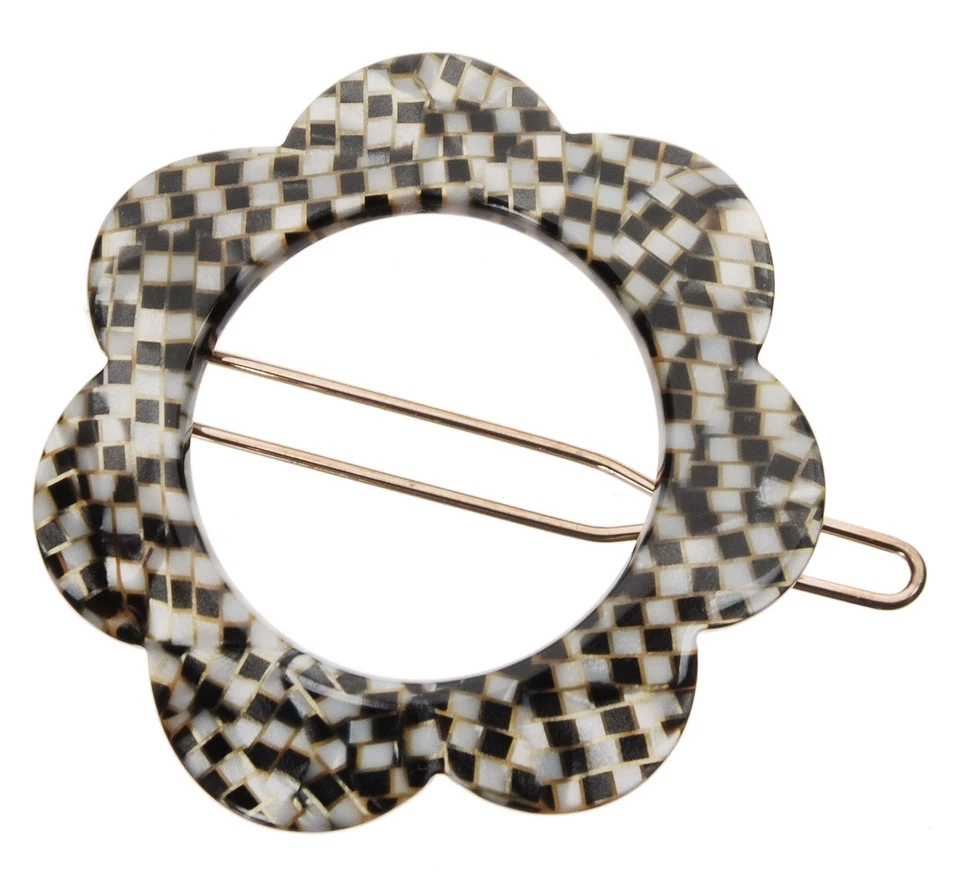 Posh Flower Tige Boule Barrette Opera Plateado Elegante Clip Accesorio para el Cabello Foto 1 de 2