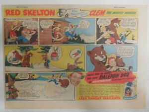 Raleigh Cigarettes Ad: Red Skelton as "Clem" ! from 1940's Size: 7.5 x 10 inches