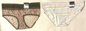 2 No Boundaries, Hipster Panty, 1 Cotton White & 1 Micro Green XXXL/3XG (21) - Picture 1 of 4