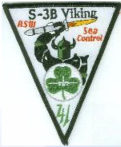 4" NAVY VS-41 A/C TRIANGLE EMBROIDERED PATCH - Picture 1 of 1