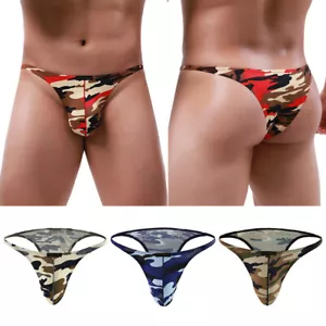 Męskie stringi z nadrukiem T-String Bielizna G-String Majtki Torba U ☇ - Zdjęcie 1 z 19