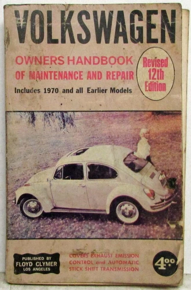 Manual de mantenimiento y reparación del propietario de VW de 1970 y anteriores - Clymer 12ª edición Foto 1 de 4