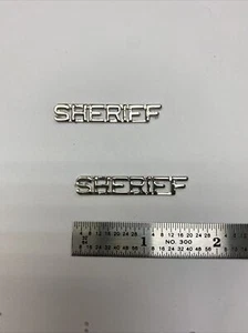 Sheriff - Silver Police/Fire Collar Brass- Pin and Clutch -NEW- Rank Insignia - Picture 1 of 3