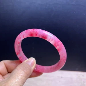 Brazalete Brazalete 60mm Natural Bonito Llamativo Cuarzo Cristal Rodonita Hecho a Mano - Imagen 1 de 6