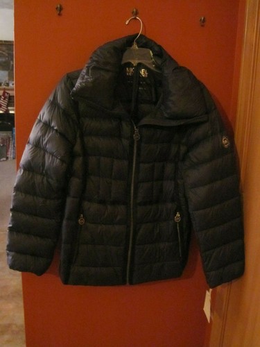 CAPPOTTO PUFFER MICHAEL KORS DONNA BLU SCURO ARTICOLO M822323T47 128630 NUOVO CON ETICHETTA