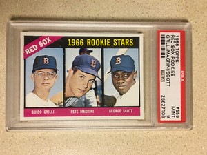 1966 Topps #558 Red Sox Rookies PSA 9 MINT GRILLI MAGRINI GEORGE SCOTT
