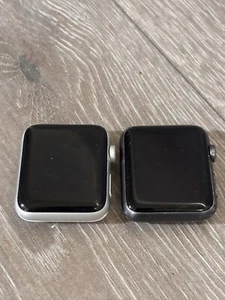 Lot of 2 Apple Watches Series 1 42mm and Series 3 Nike + 42mm FOR PARTS/REPAIR - Picture 1 of 8