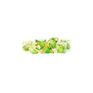 Metallic Dice Games Handcrafted Sharp Edge Resin Dice Set Frog Frosch Würfel Set - Picture 1 of 1