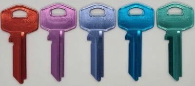 TE2 Key Blanks x 5 - Coloured  - TE2 - Keys - Choose Colour Combo - image 1 of 4
