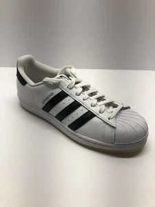 Adidas Originals Superstar Men’s Size 8 White Blue Clam Shell - Picture 1 of 12
