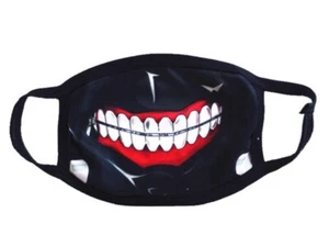 Tokyo Ghoul Ken Kaneki cotton Face Masks Anime Zipper Happy Face Mask 🇺🇸✅✅✅ - Picture 1 of 5