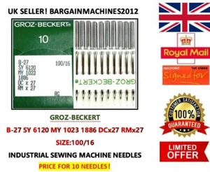 GROZ BECKERT NM100/16 B27 81X1 DCX27 INDUSTRIE OVERLOCK NÄHMASCHINENNADEL - Bild 1 von 3