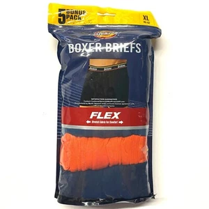 Men's Dickies 5-Pack Cotton Contour Pouch Boxer Briefs - Orange Ast - XL (40-42) - Picture 1 of 4