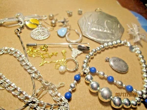 STERLING SILVER WEARABLE JEWELRY LOT**104+ GRAMS - Picture 1 of 6