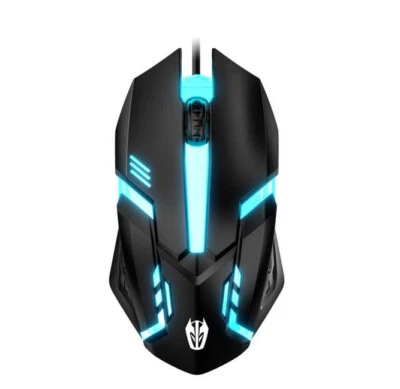 Gaming Maus Mouse schwarz - mit LED - kabelgebunden 1200dpi - Bild 1 von 3