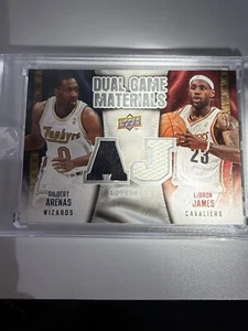 2009-10 Upper Deck - Dual Game Materials #DG-AJ LeBron James, Gilbert Arenas... - Picture 1 of 6