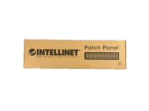 Intellinet Cat6a shielded Patch Panel 24-Port, FTP Top-Entry Punch down blocks - Picture 1 of 4